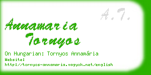 annamaria tornyos business card