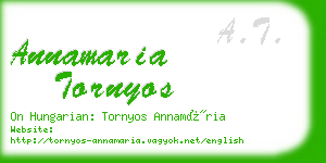 annamaria tornyos business card